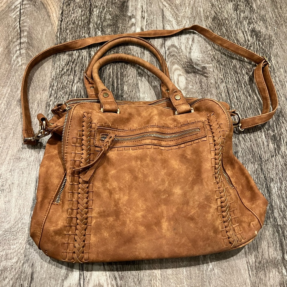 Brown suede purse